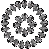 Teardrop Rhinestones 100Pcs Gray Point Back Glass Rhinestones for Crafts Jewelry Making,13x18mm