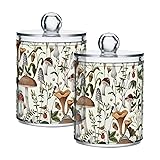 xigua 2 Pack Mushrooms and Berries Apothecary Jars