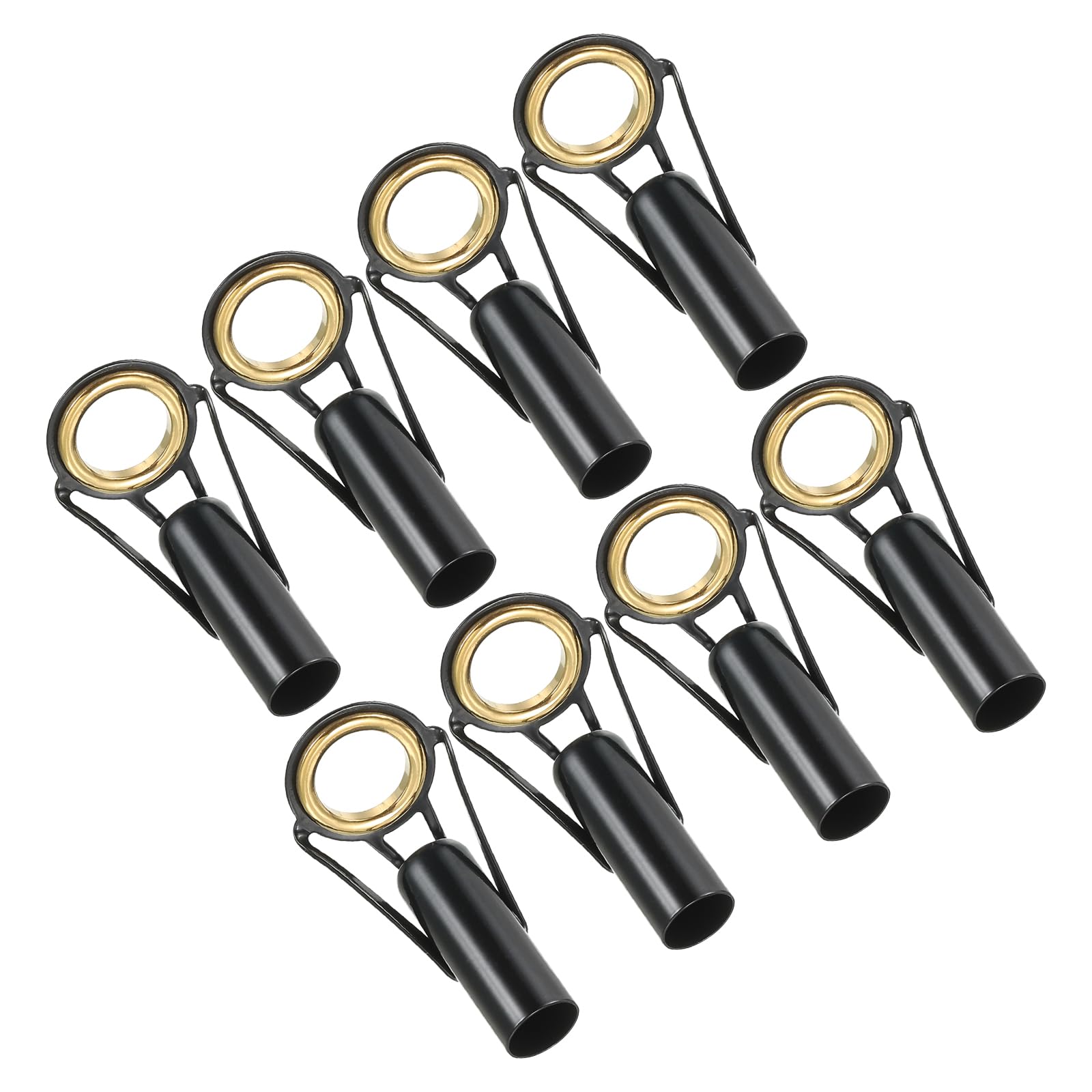 PATIKIL 8.5mm Fishing Rod Tip Repair Kit, 8pcs Stainless Steel Pole Ring Guide Replacement for Saltwater Freshwater Fishing, Golden