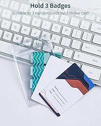 Uniclife 12 Pack Vertical ID Card Badge Holder