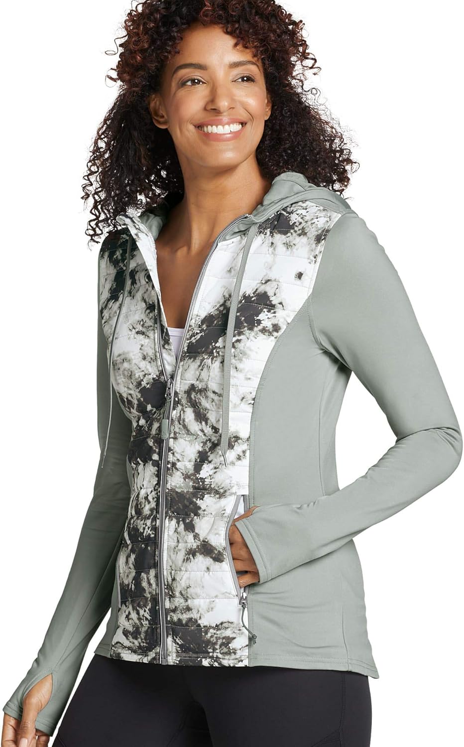 Jockey Women's Activewear Hooded Hybrid Jacket at Amazon Women’s