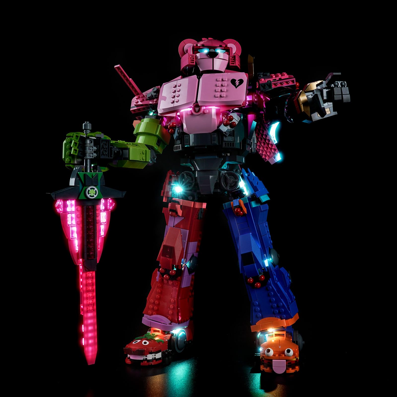 BrickBling Light Kit Compatible with Lego 77078 Mecha Team Leader (No Model), Decoration Lighting Set Compatible with Lego Mecha Team Leader Creative Toys