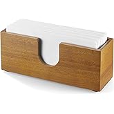 GCWSTJK Guest Towel Holder for Bathroom, Acacia Wood Upright Napkin Holder for Kitchen Dining Table, Disposable Paper Hand Towel Holder, Napkin Dispenser for Countertop