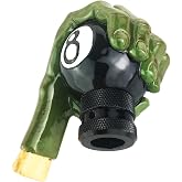 Arenbel Gear Shift Knob Grip Handle Clawing 8 Ball Style Car Shifter Head | Resin Gear Stick Shifter Replacement, Hot Rod Style Racing Modification Fit Most Manual Transmission Vehicles, Green &amp; Black
