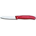 Victorinox 3.25 Inch Swiss Classic Paring Knife with Straight Edge, Spear Point, Red