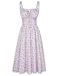 Summer Corset Dress for Women Ruched Bust Floral