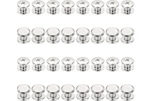 PATIKIL Chicago Screws, 50 Sets M5x4mm Carbon Steel Nickel Plated Chicago Screw Phillips Binding Post Screw Rivets for Leather Belt Scrapbook Photo Albums, Silver Tone