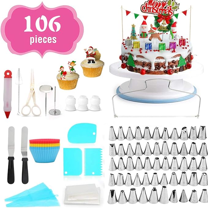 Cake Decorating Equipment, 106pcs Cake Decorating Set Cupcake