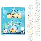 WLTHO 30ct Motion Sickness Patches Non Drowsy, Sea Sickness Patch for Cruise Travel Essentials, Waterproof Patches Behind Ear, Custom Butterfly Pattern, Long Last 72H
