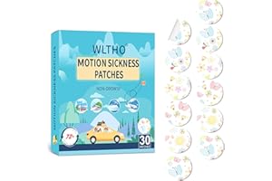WLTHO 30ct Motion Sickness Patches Non Drowsy, Sea Sickness Patch for Cruise Ship Travel Essentials, Waterproof Patches Behin
