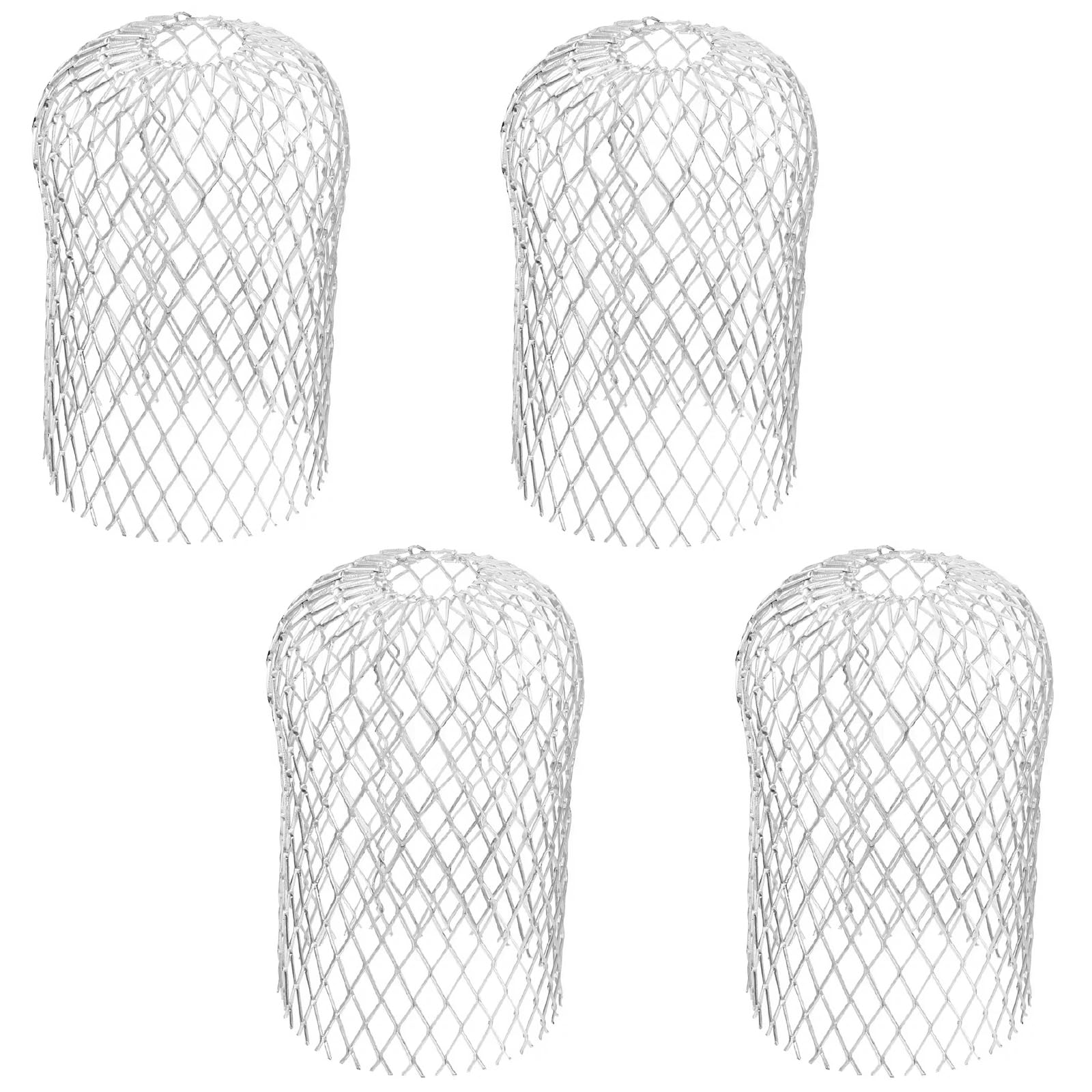 Aobuviou 4pcs Metal Downpipe Leaf Guard Gutter Mesh Easy Install Gutter Downpipe Unblocker to Keep Down Pipe Clear Drain Pipe Covers to Stop Leaves, Roll Leaf, Muck,Moss and Other Debris