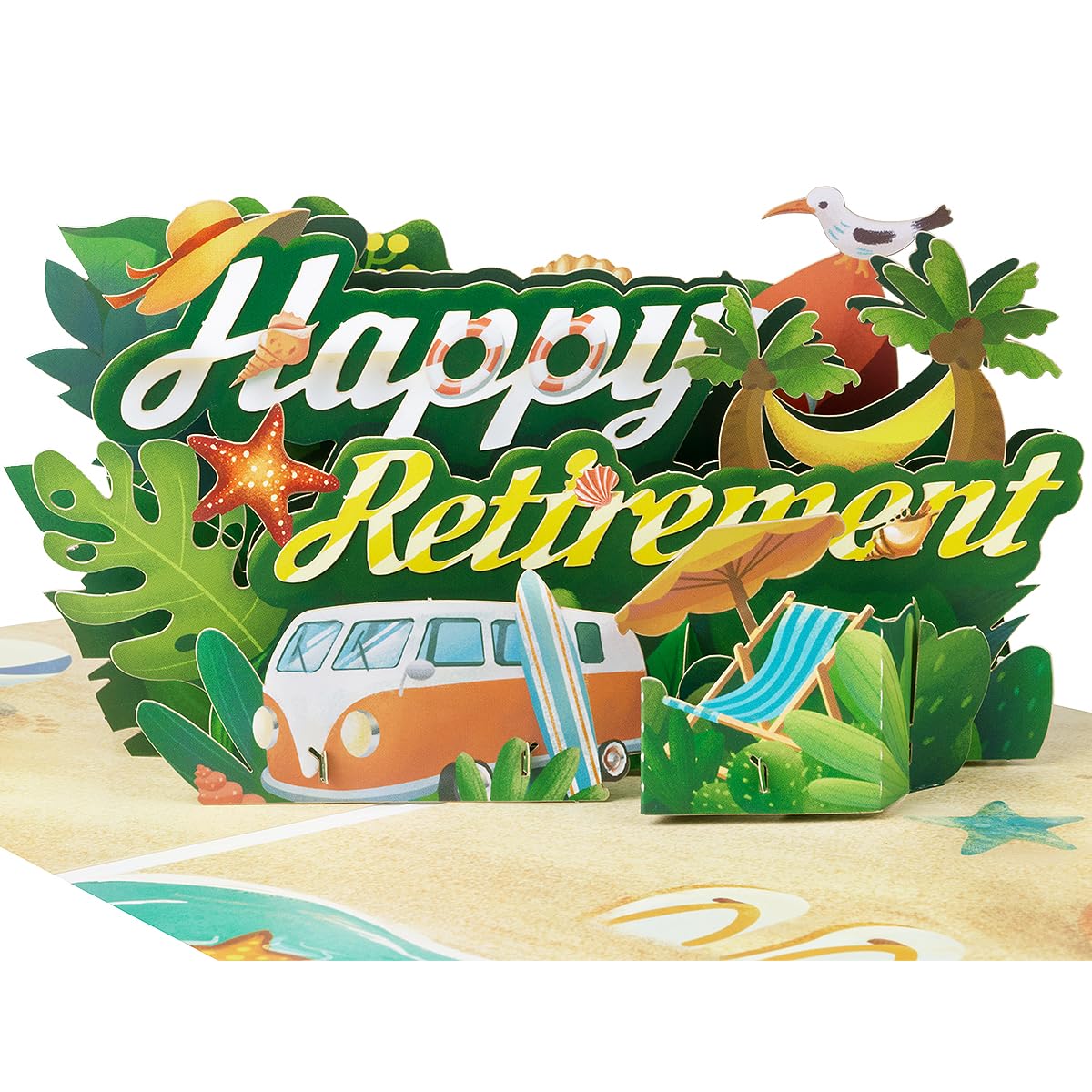 CNLITIHEKA Happy Retirement Pop Up Card, Retiree Congrats Card, 3D Pop Up Greeting Card.