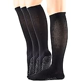 Pauboland Women's Cushioned Odor Control Compression Knee High/Low Cut Non Slip Gel Grips Yoga Pilate Barre Dance Socks