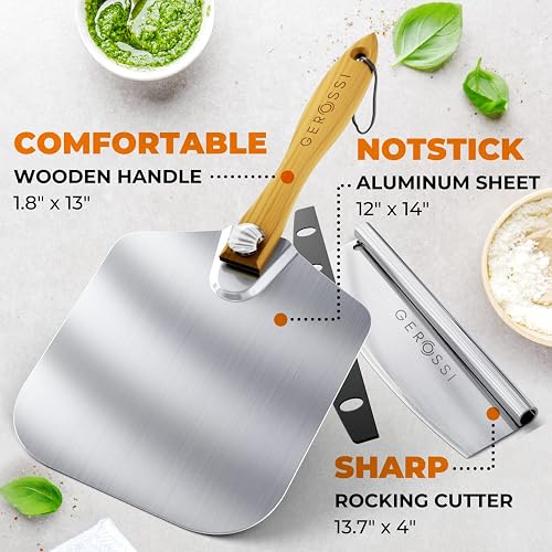 Foldable Pizza Paddle Chef Pomodoro Aluminum Pizza Peel - 12x14 Inch ...