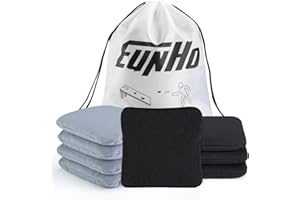 EunHo Cornhole Bags Set of 8 Regulation Size & Weight Corn Hole Bean Bags Official Professional All Weather for Tossing Game with Carry Case