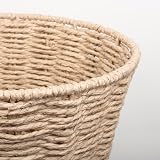woodluv Round Waste Paper Basket Bin 25 cm Diameter Handwoven Paper Rope view 3