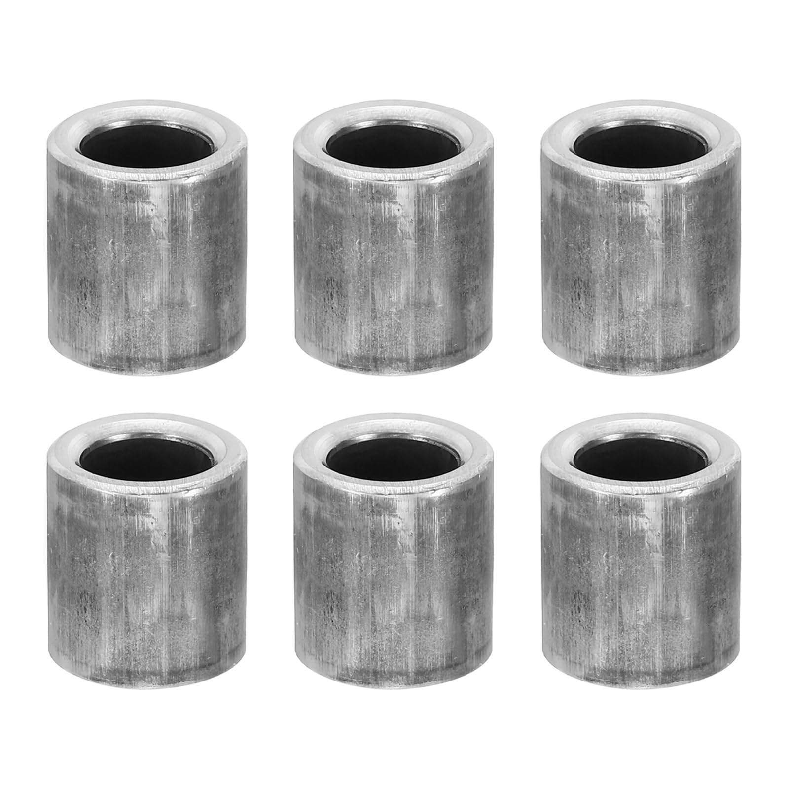 PATIKIL M10 Steel Spacers, 6 Pcs Metal Spacers Steel 10.2mm ID x 16mm OD x 16mm L Carbon Steel Spacer Screw Standoff Round for 2/5in or M10 Screw Bolts
