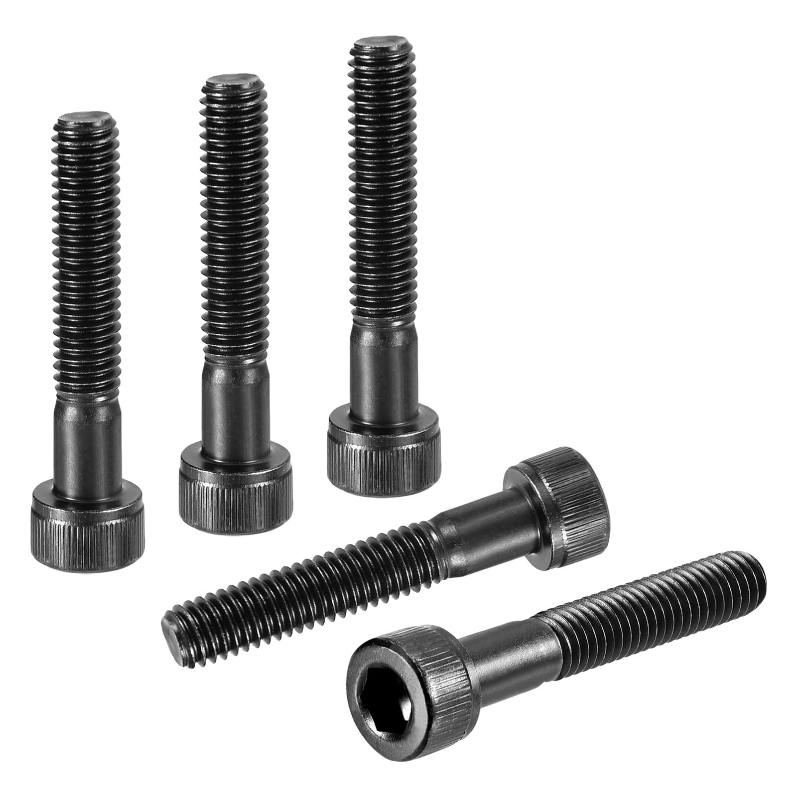DTGN M6-1x35 Socket Head Cap Screws Bolts - 25Pack - Good for Road Bicycle, Mountain Bike, Auto, Motorcycle - Carbon Steel Hex Head Metric Screws, Black
