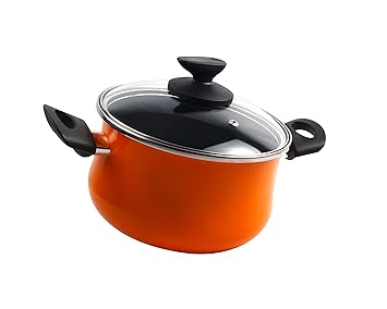 Magefesa Olla 20 cm ,cazuela acero color naranja, válido inducción: Amazon.es: Hogar