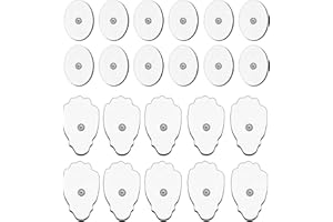 ANRLAFIE TENS Unit Replacement Pads Snap On TENS Unit Pads 22PCS Multiple Sizes Electrodes TENS Unit Pads Reusable 35-50 Times Self-Adhesive SM Electrodes,Compatible with TENS/EMS Muscle Stimulator Machine