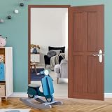 XFORT Richmond Lever Latch Door Handles 4 Pairs Polished Chrome Internal Wooden view 4