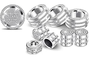 KENTUTO for Honda Civic Accessories 2022-2026 for Honda CRV Accessories 2023-2026 & Acura Ingetra 2023-2025, A/C, Air Vent, Radio, Push Start Button Knob Cover/Ring (Bling)