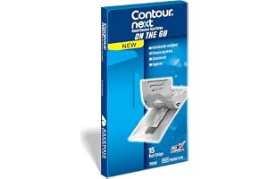 Contour Next Blood Glucose Test Strips for Diabetes – 15 Ct (1 Pack) – Accurate, No Coding, Second-Chance Sampling, Easy Blood Sugar Testing Strips On the Go, Works with All Contour Next Meters