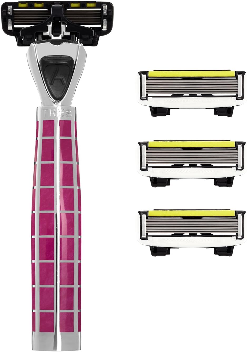 SHAVELAB Tres Handrasierer mit 4x P.6 Klingen zur Rasur, 6 scharfe