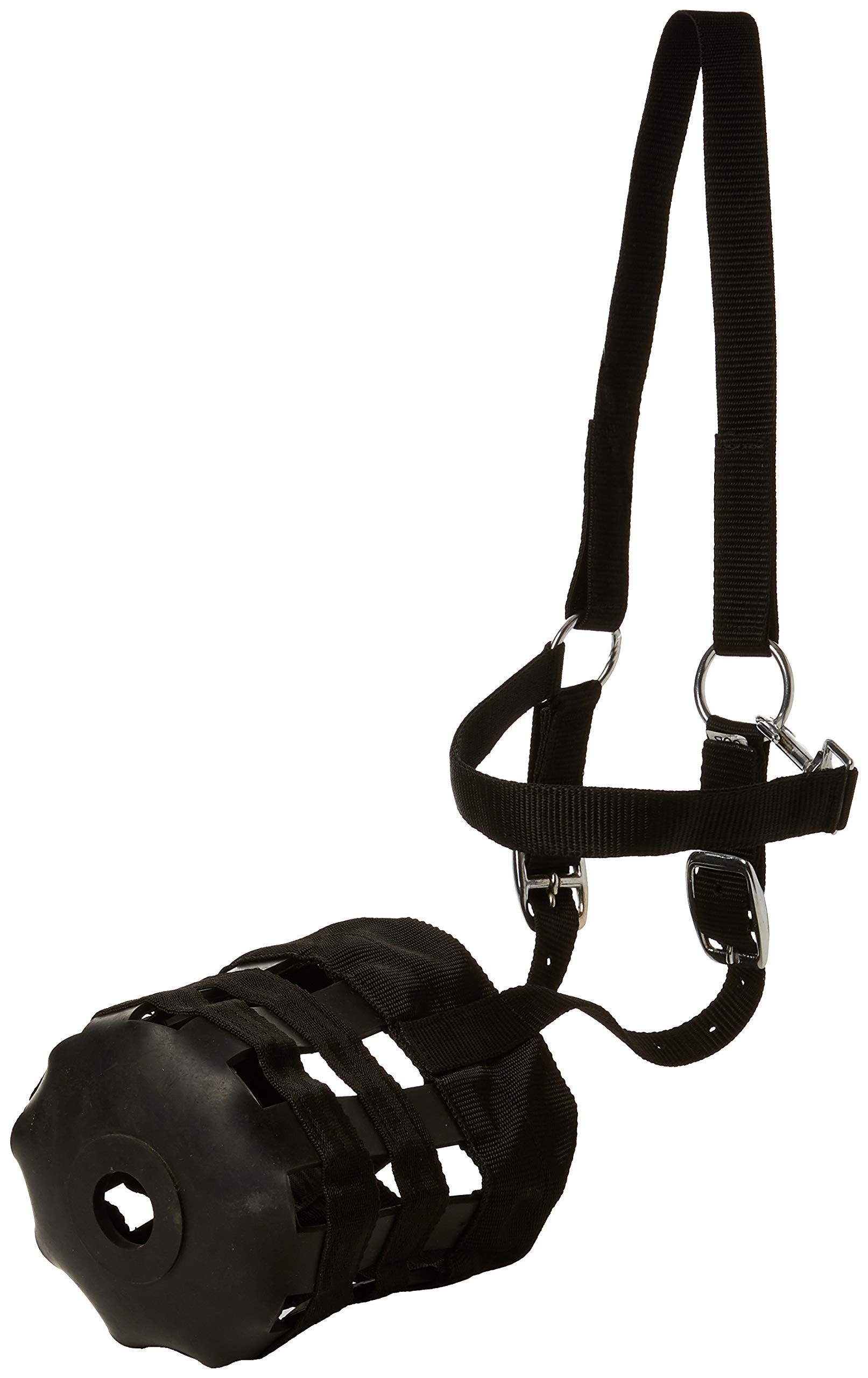 Cwell Equine NEW Nylon GRAZING MUZZLE Horse COB Or Pony Grass Muzzle BLACK (COB)