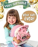 Naturally KIDS Pink Dinosaur Backpack Toddler Girl Toys Stuffed Animal view 6