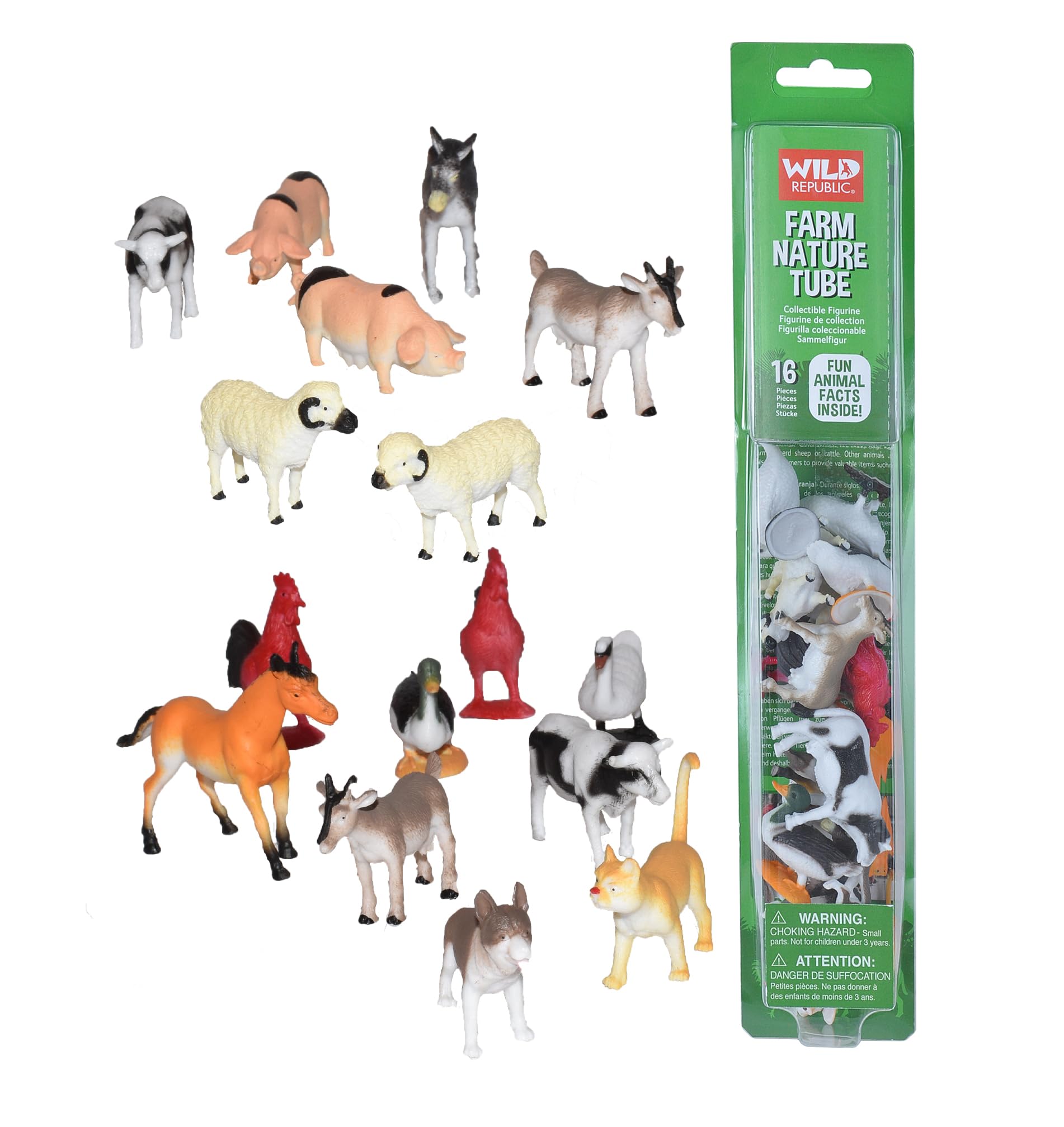 WILD REPUBLIC Europe ApS 28cm Tube Farm Animals, Green — image 1