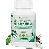 Liposomal Sulforaphane 500mg Supplement from Broccoli Extract with Quercetin, Black Pepper & Vitamin C – Antioxidant, Detox & Cellular Support, Cellular Health Formula for Men & Women, 60 Capsules