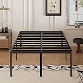 Yicensen 22 Inch High Full Bed Frame with Rounded Corner Legs, Heavy Duty Full Size Metal Platform Bed Frame No Box Spring Needed, Easy Assembly, Noise Free, Black