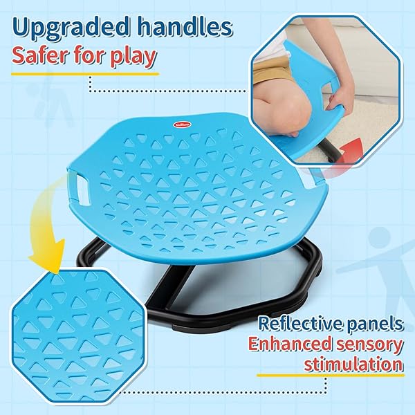 KIDBLOOM SPINNING CHAIR FOR AUTISTIC KIDS, UPGRADE HANDLE SENSORY CHAIR, AUTISM & ADHD CHAIR, KID’S FURNITURE, AUTISM SENSORY PRODUCTS FOR KIDS