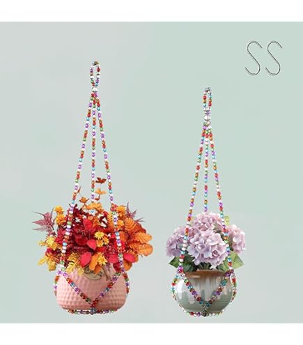 Amazon.com: Macrame Plant Hanger 43" Simple Style 3 Arm 6mm Choose Color  (Sand) : Patio, Lawn & Garden