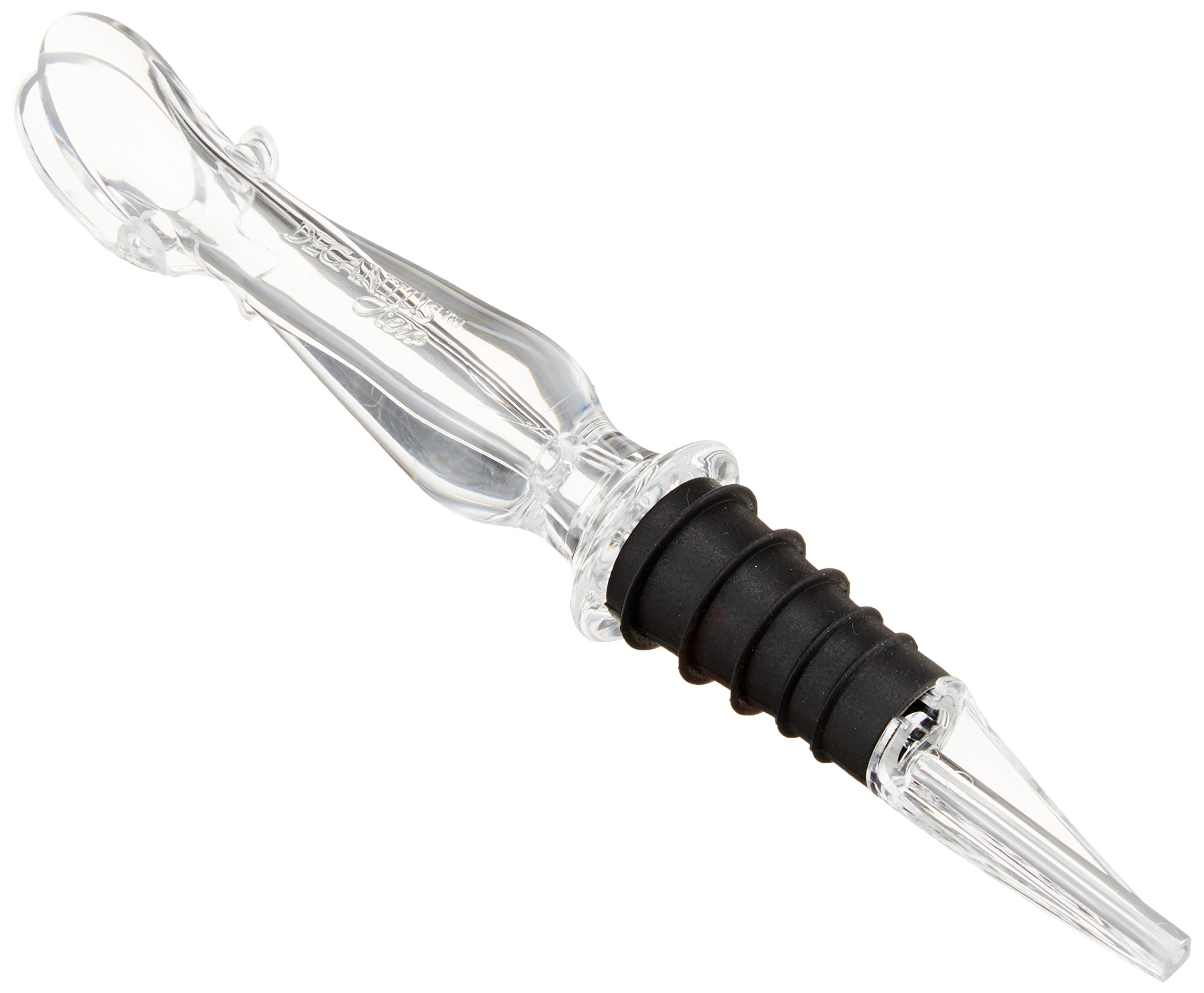 Decantus 19 x 3 cm Dia Polycarbonate Aero Primo Wine Aerating Pourer Set, Clear