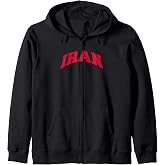 Iran College Style Sports Fan Zip Hoodie