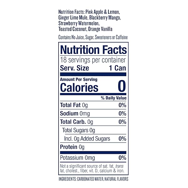 POLAR SELTZER WATER SAMPLER VARIETY PACK, 12 FL OZ CANS, 18 PACK
