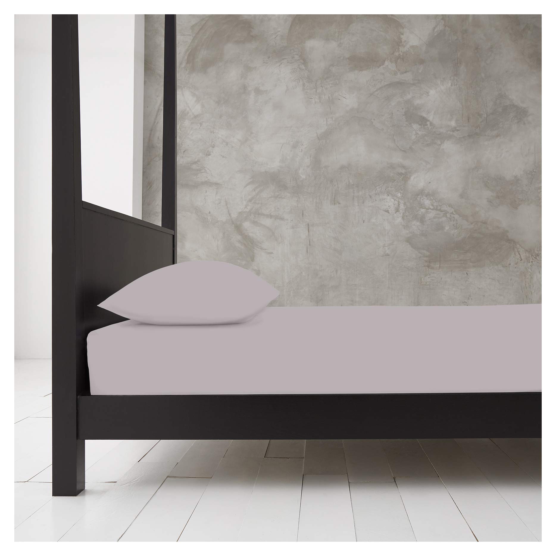 GC GAVENO CAVAILIA Gaveno Cavailia Plain Dyed Diamond Sheet Polyester-Cotton (Super King, Linen, Grey-Fitted