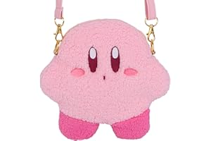 Tomy Mofulatto Kirby Plush Crossbody Bag - Officially Licensed Pochette with Zippered Closure for Small Accessories - 8 Inch 
