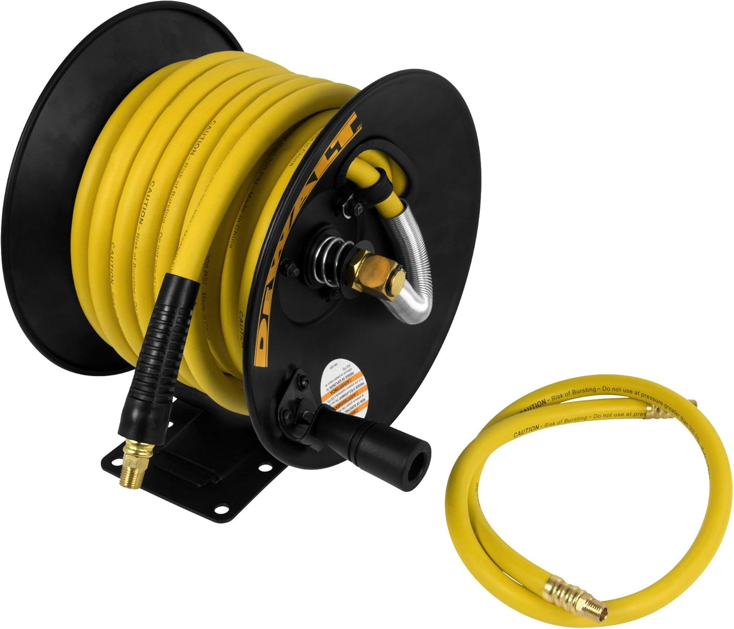 DeWalt DXCM024-0348 3/8” x 50’ Manual Hose Reel with Rubber Hose (Renewed)