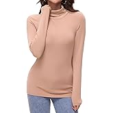 Women's Turtle Necks Long Sleeve Shirts Basic Thermal Underwear Tops Lightweight Base Layer