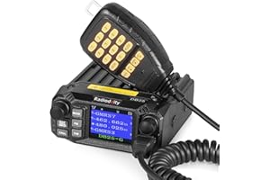 Radioddity DB25-G GMRS Mobile Radio, 25 Watts Two Way Radio Long Range, Quad Watch, GMRS Repeater Capable, with Dual Band Scanning Receiver, for Car Vehicle, Off Road, Overlanding Black