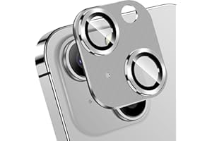 QHOHQ 3 Pack Camera Lens Protector for iPhone 15 6.1" / iPhone 15 Plus 6.7", Zinc Alloy One Piece Camera Cover, [Updated Version], Full Coverage Protection, Ultra HD, Shatterproof - Silver