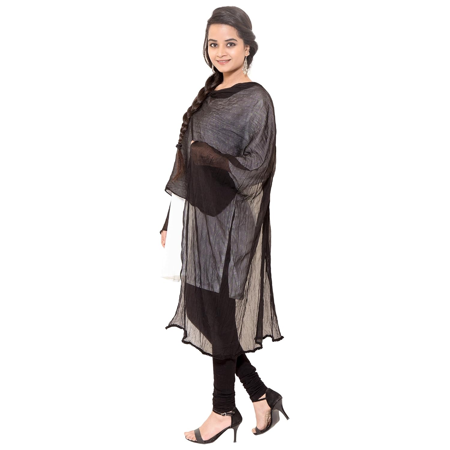 zaributi chiffon solid dupatta