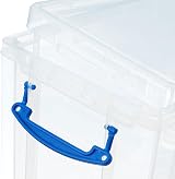 Really Useful Box 19 Litre Plastic Storage Clear with Clip Top Lid view 4