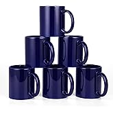 BYCNZB 12oz coffee mug set of 6 Coffee Mugs for Coffee, Tea, Cocoa, Milk(cobalto)