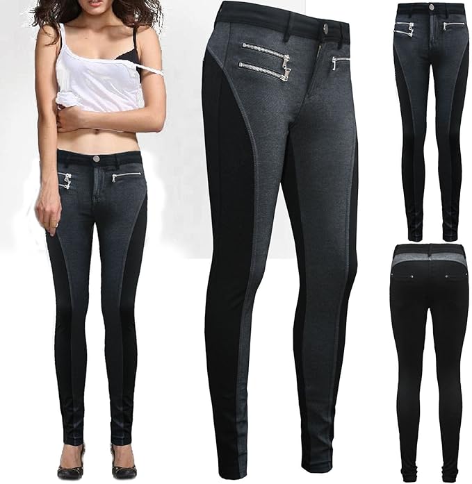 ladies black stretch jeans