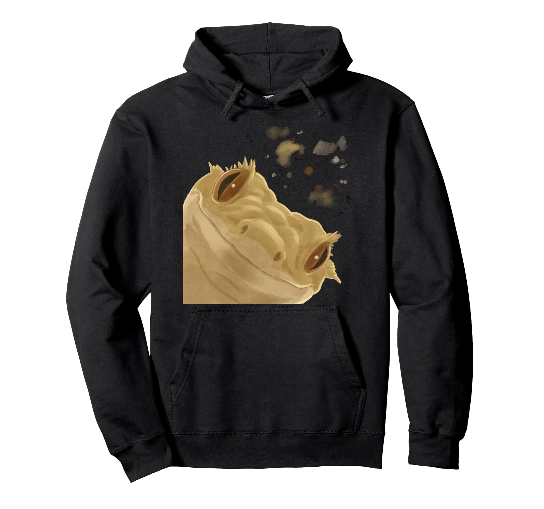Funny Curious Reptile Crested Gecko Pullover Hoodie