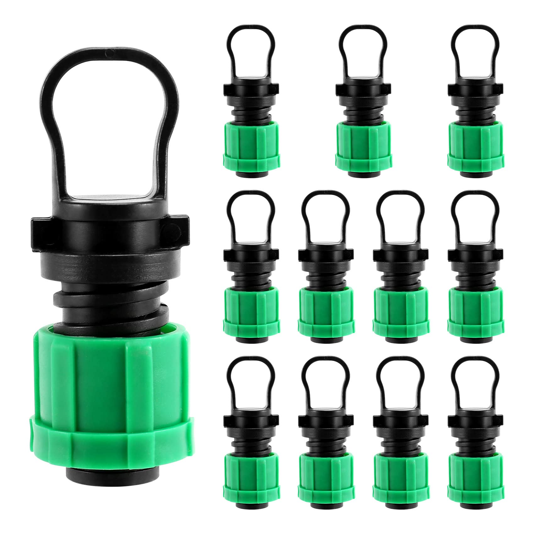 FTEYJEUIOTY Drip Irrigation Tubing End Cap Plug 1/2 Inch Universal End Cap Fitting, for with 16mm Drip Tape Tubing Sprinkler System
